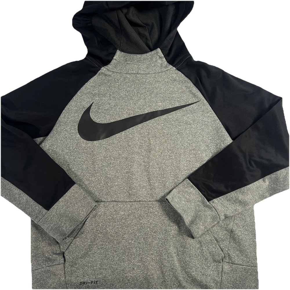 Nike Therma Fit Gray Youth Size Medium All Time Swoosh Training Pullover Hoodie